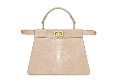FENDI Peekaboo ISeeU Petit Stingray Leather Bag "Dub Gray"