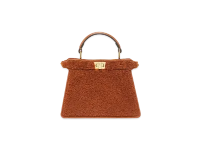 FENDI Peekaboo ISeeU Petite Brown Sheepskin Bag "Brown"