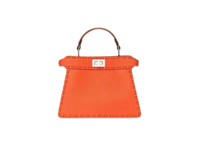 FENDI Peekaboo ISeeU Petite Selleria Bag with 306 Hand-Sewn Topstitches "Red"