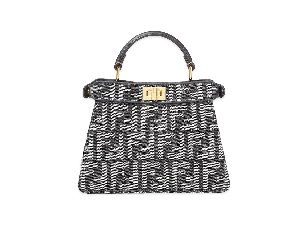 FENDI Women's Peekaboo Iseeu Tessuto FF Handbag "Black"
