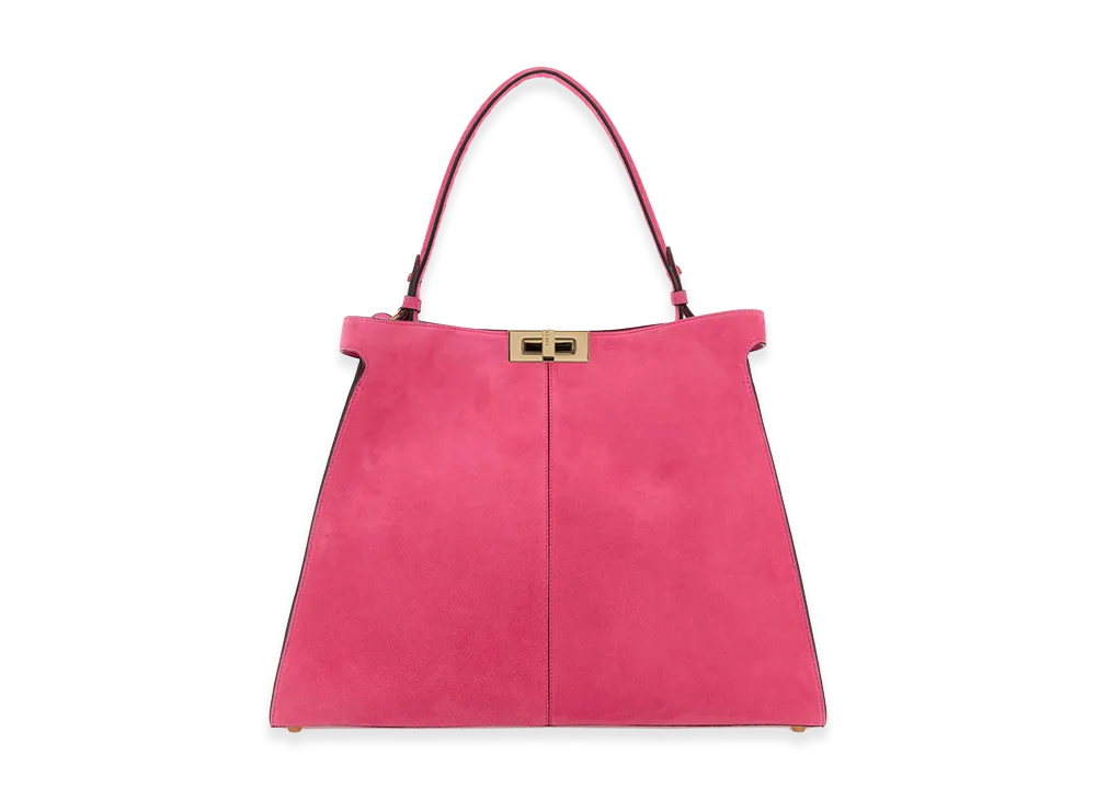 FENDI Women's Suede Large Way Shoulder Bag "Pink"