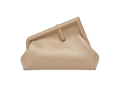 FENDI First Medium Leather Bag "Beige"