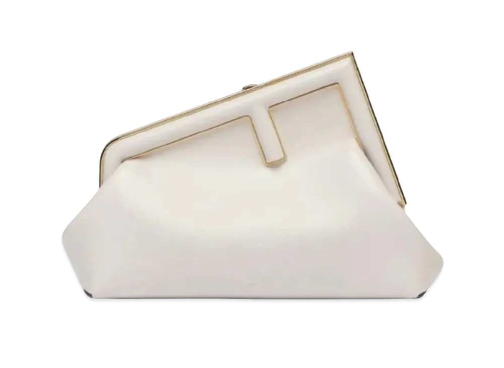 FENDI First Small Leather Bag "Light Gray"