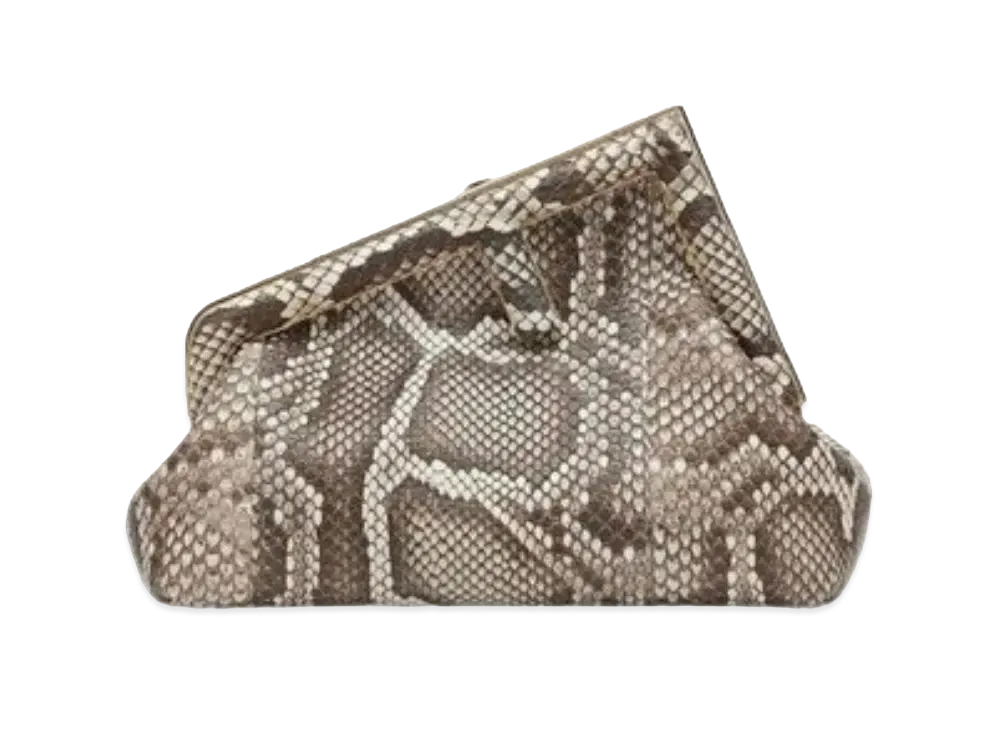 FENDI First Small Python Leather Bag "Natural"