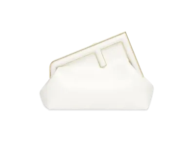 FENDI First Midi Leather Bag "White"