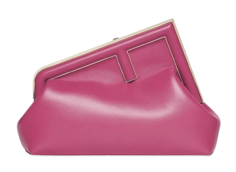 FENDI First Midi Leather Bag "Fuchsha"
