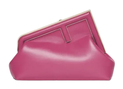 FENDI First Midi Leather Bag "Fuchsha"