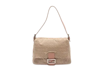 FENDI Mambucket Zucchino One Shoulder Bag "Beige"
