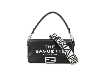 FENDI by MARC JACOBS Soft Trunk Baguette Leather Bag "Black"