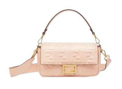 FENDI Baguette Nappa Leather Bag "Pale Pink"