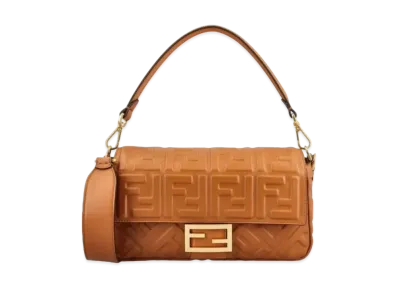 FENDI Baguette Nappa Leather Bag "Brown"