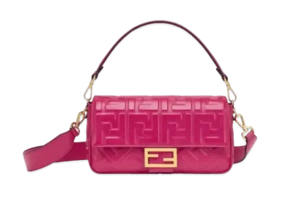FENDI Baguette Nappa Leather Bag "Fuchsha"