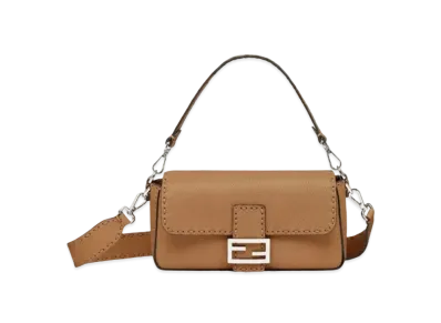 FENDI Baguette Selleria Bag With 612 Hand-Sewn Stitches "Brown"