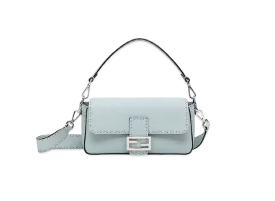 FENDI Baguette Selleria Bag "Light Blue"