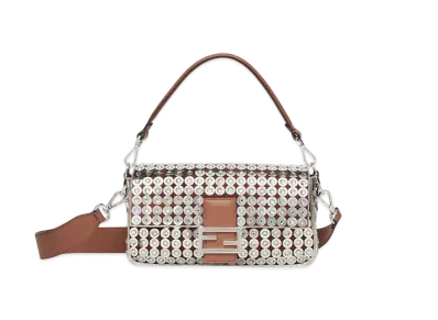 FENDI Baguette Bag Embroidered with Sequins and Rhinestones "Multi Color"