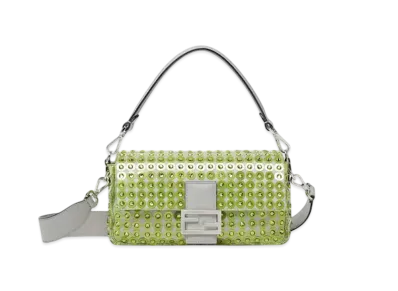 FENDI Baguette Bag Embroidered with Sequins and Rhinestones "Multi Color"