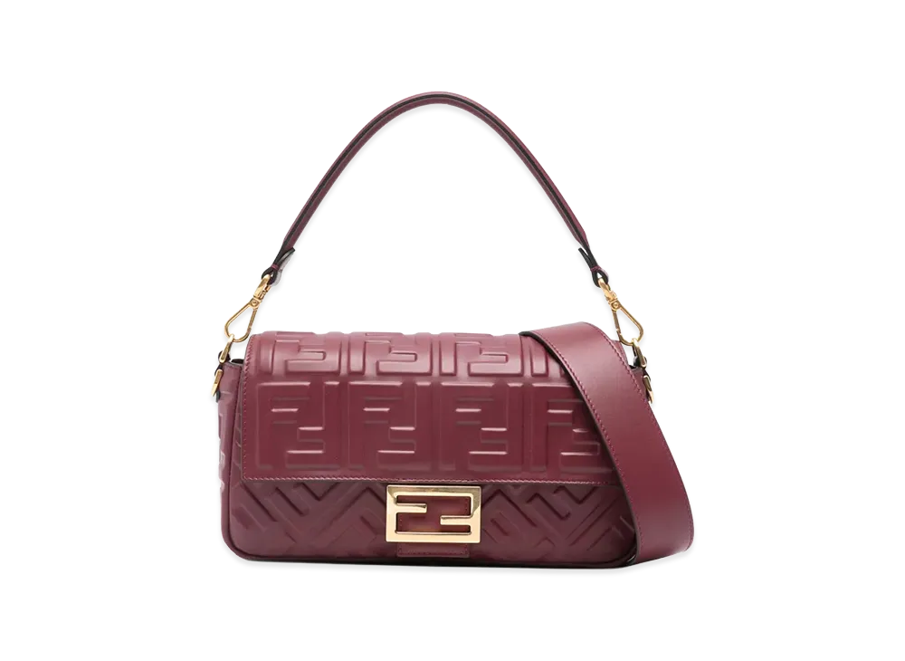 FENDI Women's Baguette Medium Shoulder Bag "Bordeaux"
