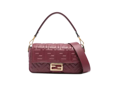 FENDI Women's Baguette Medium Shoulder Bag "Bordeaux"