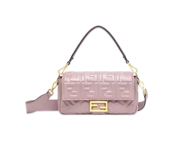 FENDI Baguette Leather Bag "Pink"
