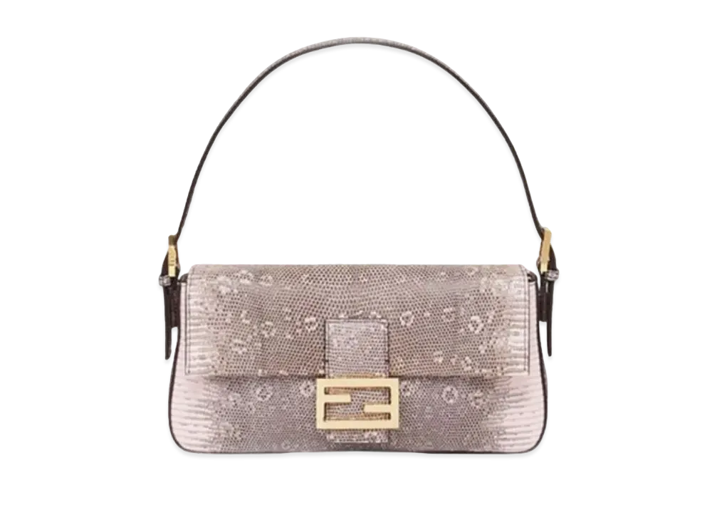 FENDI Baguette 1997 Lizard Leather Re-Edition Bag "Pink"