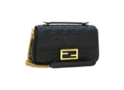 FENDI Women's Shoulder Bag Baguette Chain Midi "Nero"