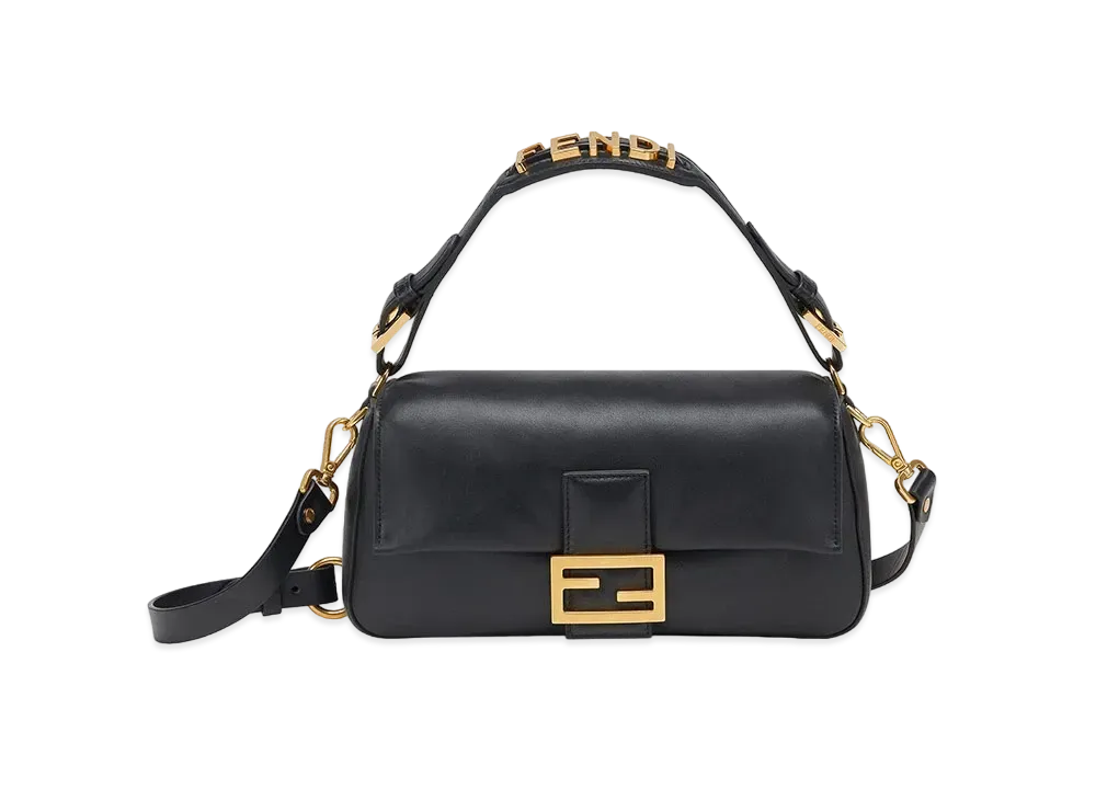 FENDI Baguette Nappa Leather Bag "Black"