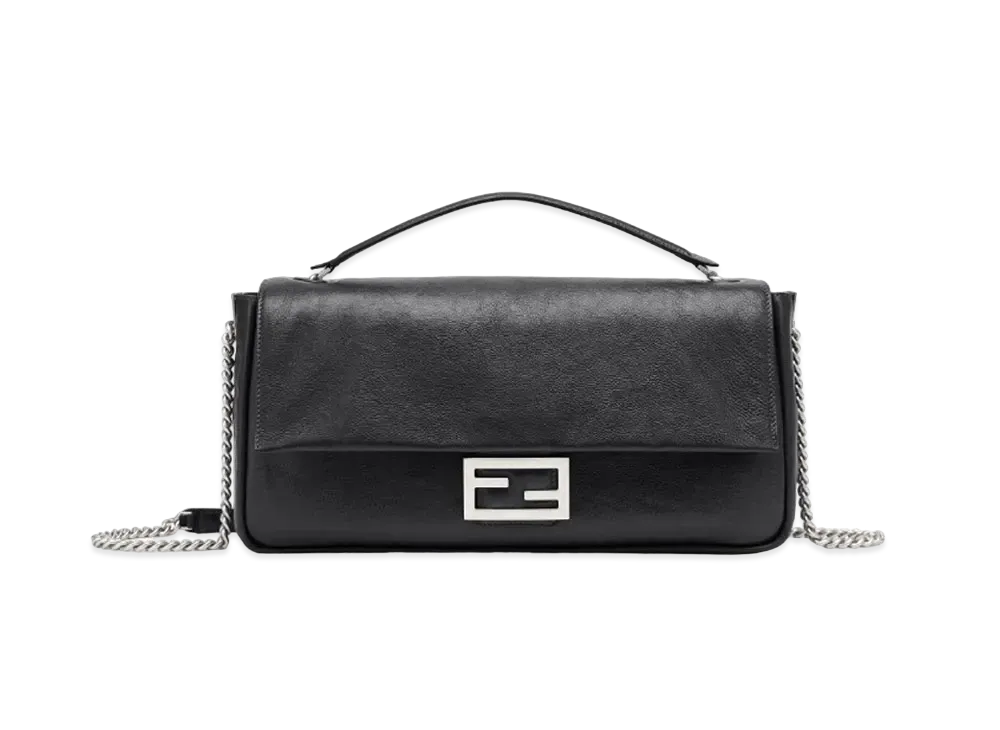 フェンディ FENDI バゲット チェーン ラージ ショルダーバッグ バッグ レザー レディース ブラック系 8BR828AS7A F1QD0 【新品】 フェンディ バゲット チェーン ラージ 