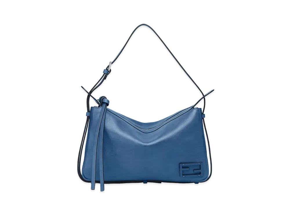 FENDI Simply Fendi Medium Leather Bag "Blue"