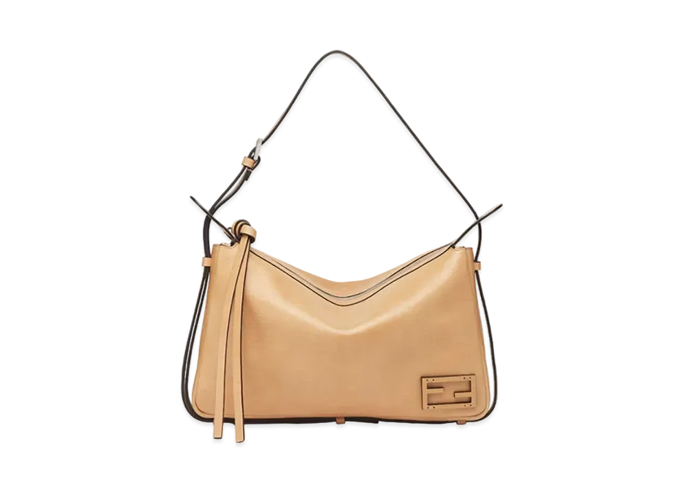 FENDI Simply Fendi Medium Leather Bag "Brown"