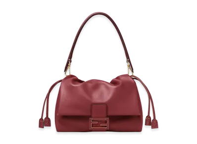 FENDI Women's Mamma Baguette Medium Crossbody Bag "Bordeaux"