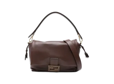 FENDI Women's Mamma Baguette Medium Nappa Leather Bag "Brown"