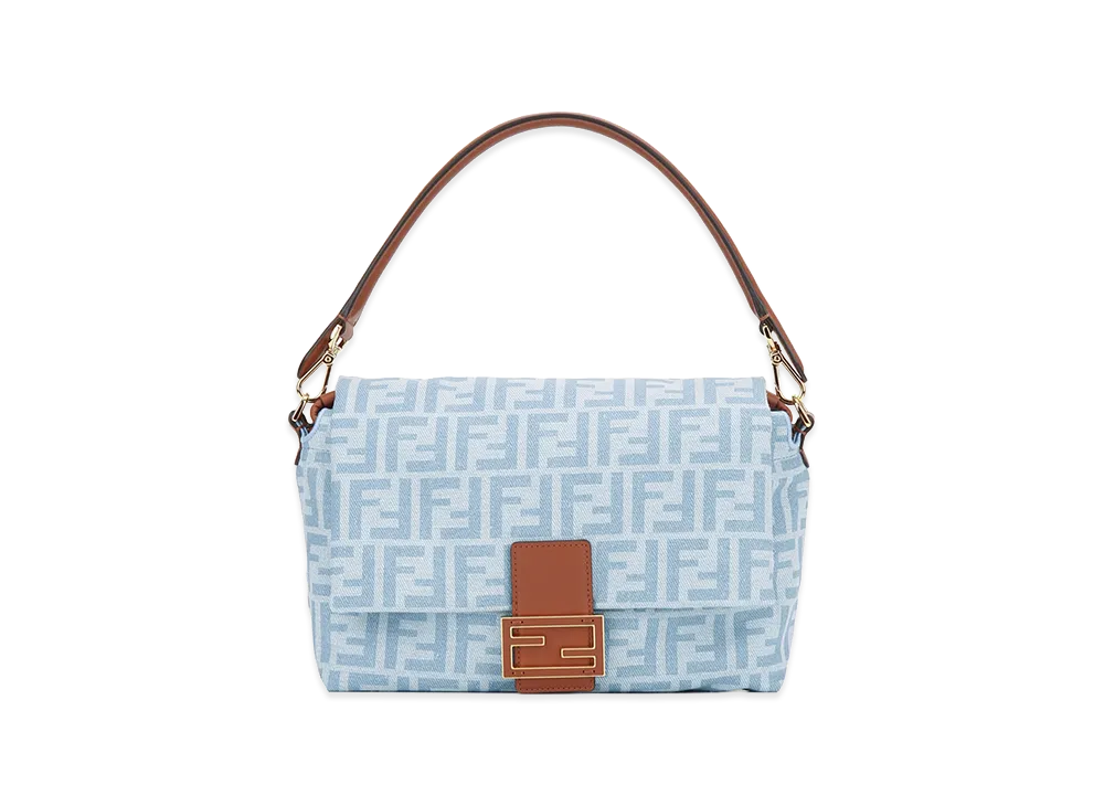 FENDI Mamma Baguette Denim Ff/Vit.G "Denim Ch"