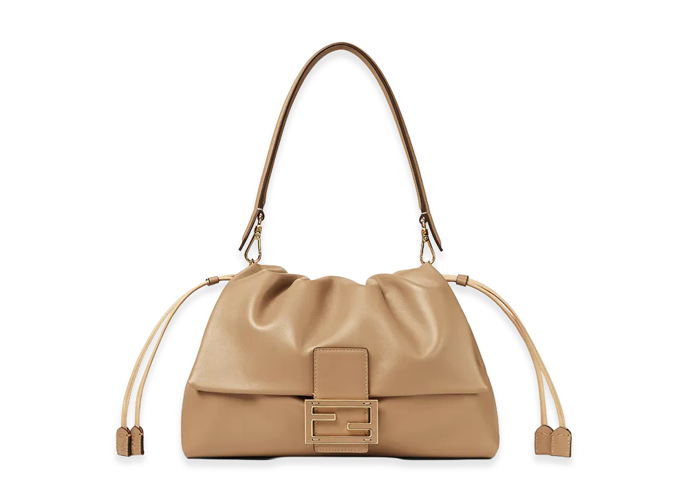 FENDI Women's Mamma Baguette Large Shoulder Bag "Beige"