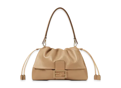 FENDI Women's Mamma Baguette Large Shoulder Bag "Beige"