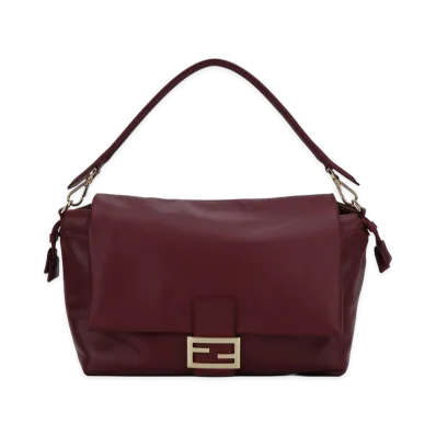 FENDI Women's Baguette Soft L Nappa Bloss "Burgundy"