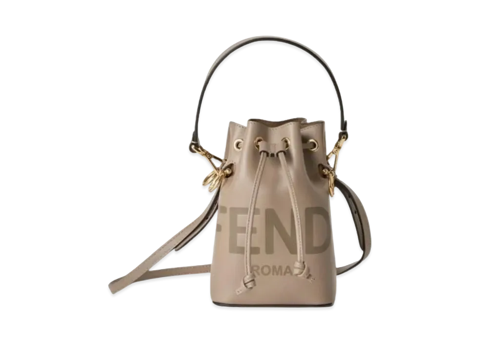 FENDI Mon Tresor Leather Small Bag "Dub Gray"