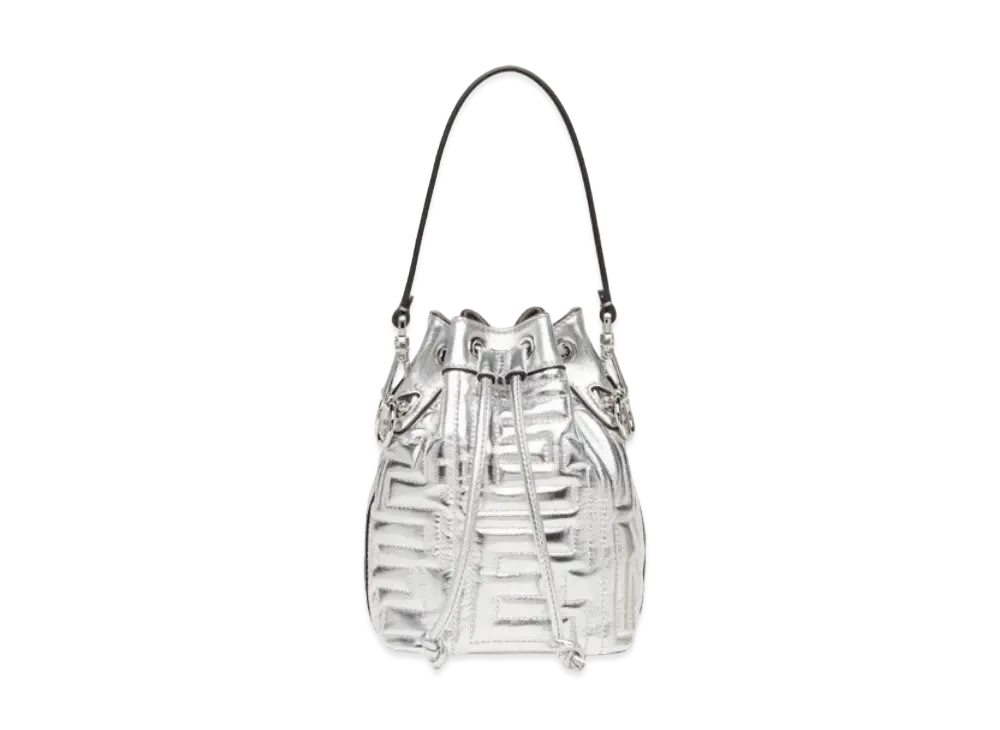 FENDI by MARC JACOBS Mon Tresor Quilting Leather Mini Bag "Silver"