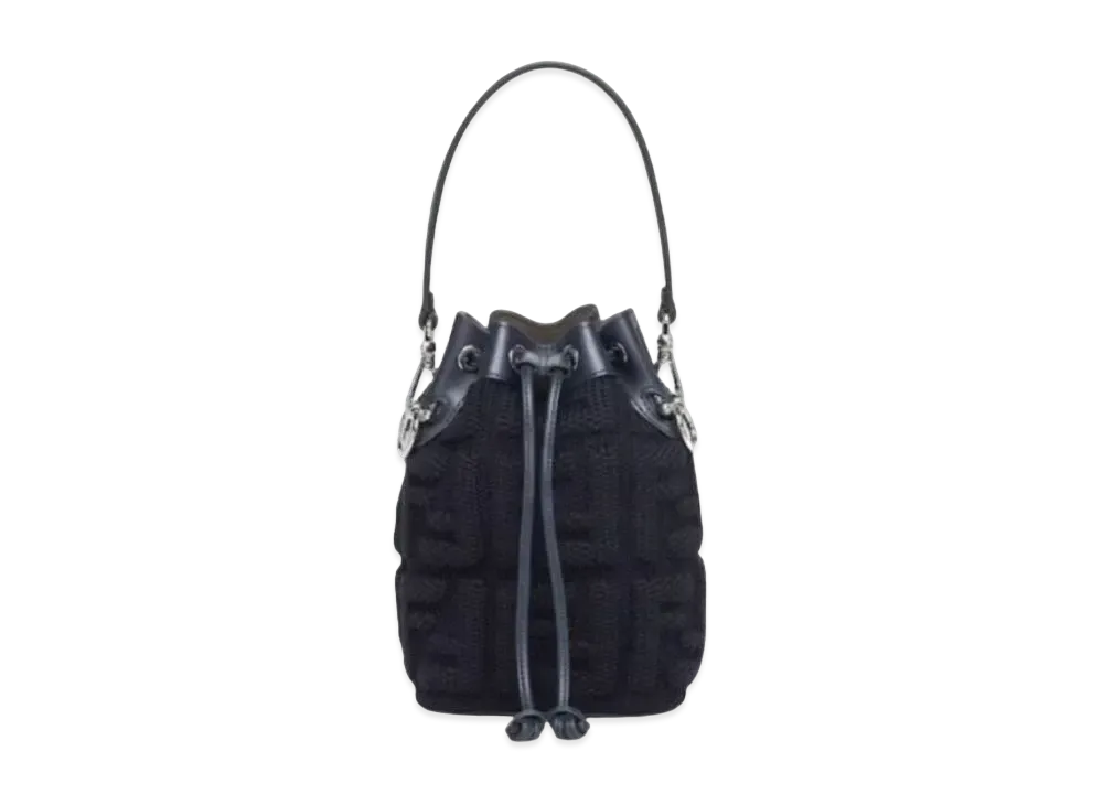 FENDI Mon Tresor FF Wool Mini Bag "Midnight Blue"