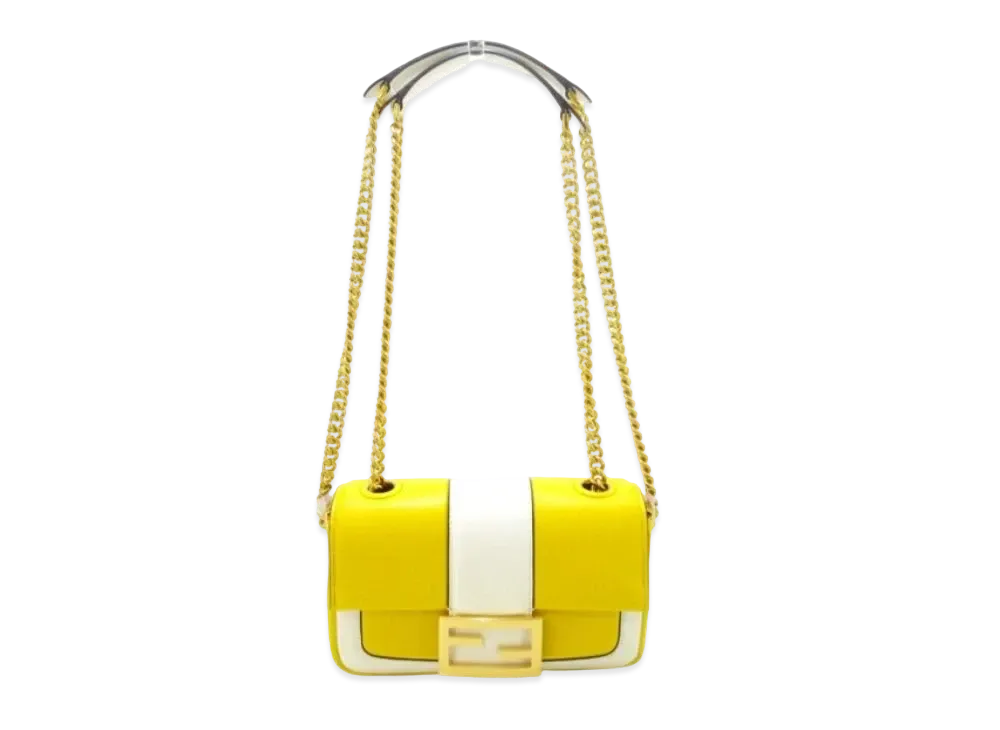 FENDI Mini Baguet Shoulder Bag "Yellow"