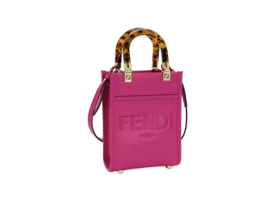 FENDI Women's Handbag (with shoulder strap) Sunshine Shopper Mini "Cyclamen"