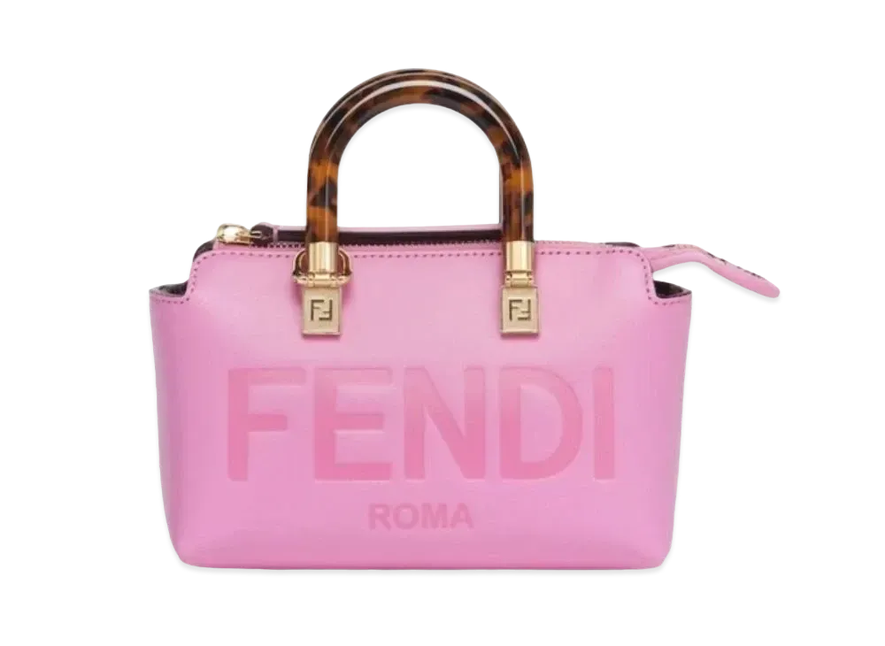 FENDI By The Way Mini Leather Boston Bag "Pink"