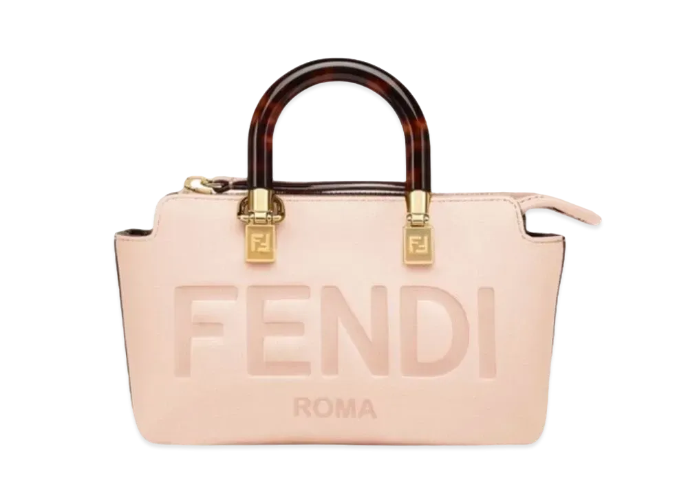 FENDI By The Way Mini Leather Boston Bag "Light Pink"