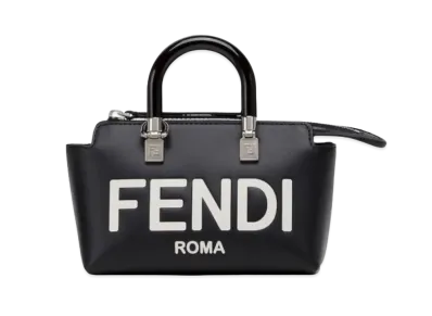 FENDI By The Way Mini Leather Boston Bag "Black"