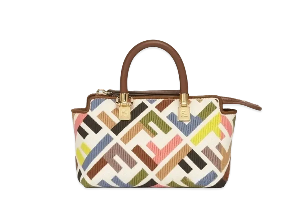 FENDI By The Way Mini Canvas Mini-Bag With FF Embroidery "Multicolor"