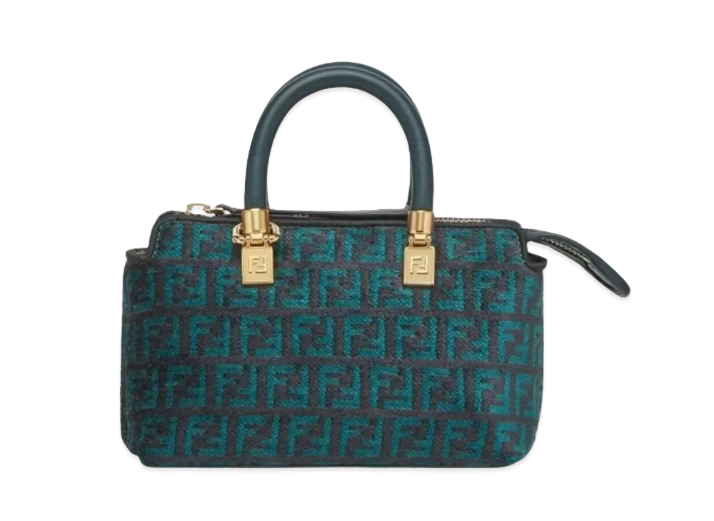 FENDI By The Way Mini Tapes League Fabric Pouch "Dark Green"