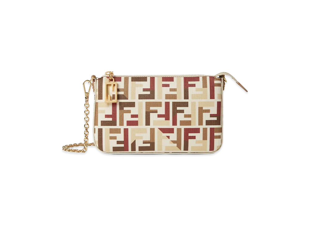 FENDI Women's Pouch With Fabric Chain "Multicolor"