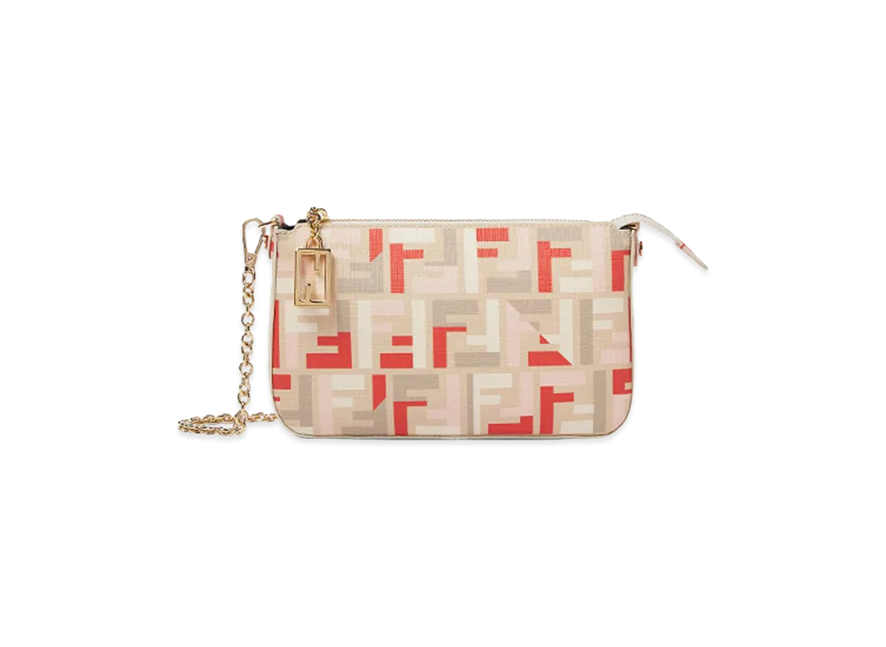 FENDI Women's Pouch With Fabric Chain "Multicolor"