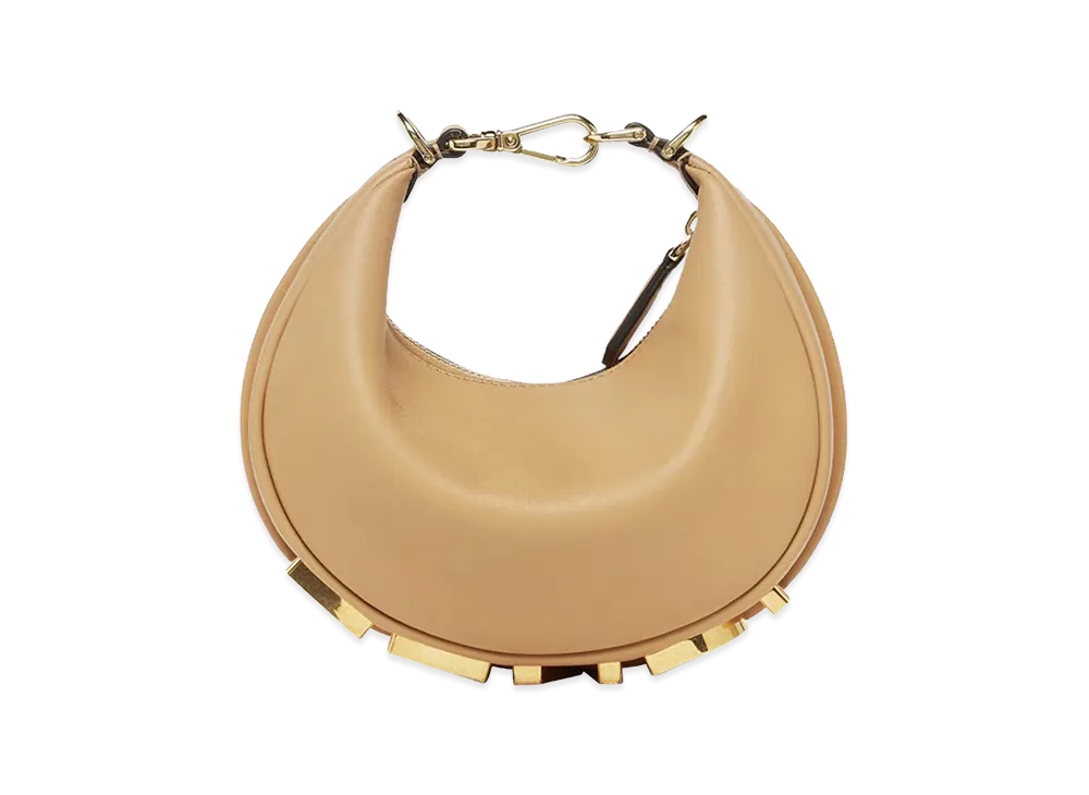FENDI Women's Graphy Mini in Leather "Beige"