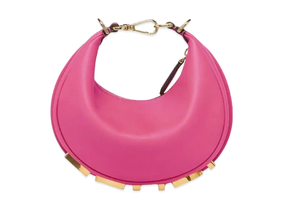 FENDI Graphy Mini Leather Mini Bag "Fuchsha"