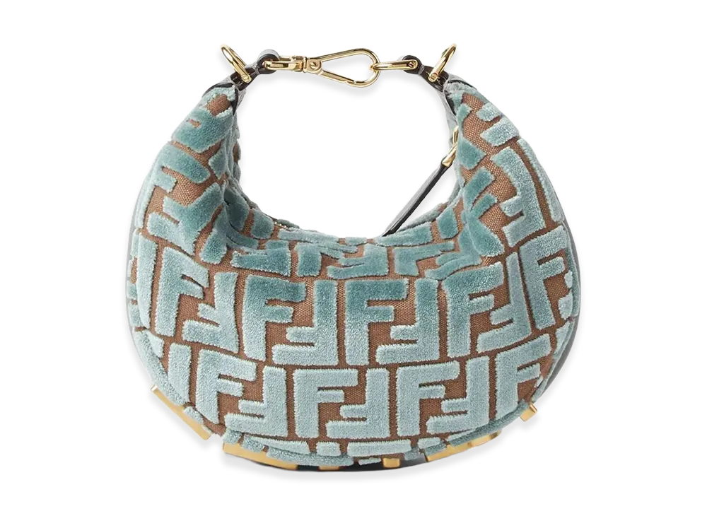 FENDI Women's FENDI Women'sgraphy Mini Hobo Bag "Light Blue"